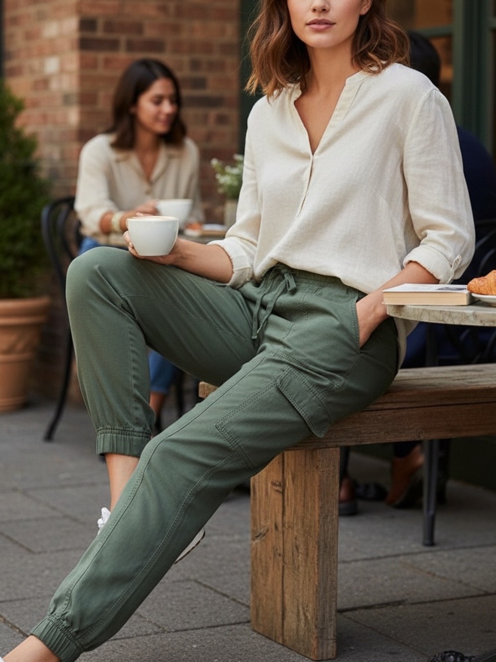Nicole Miller New York women's cargo jogger pants